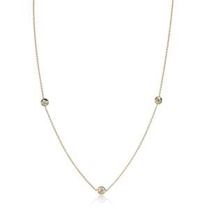 Roberto Coin Diamond By The Inch Necklace in 18k Yellow Gold 0.15 CTW